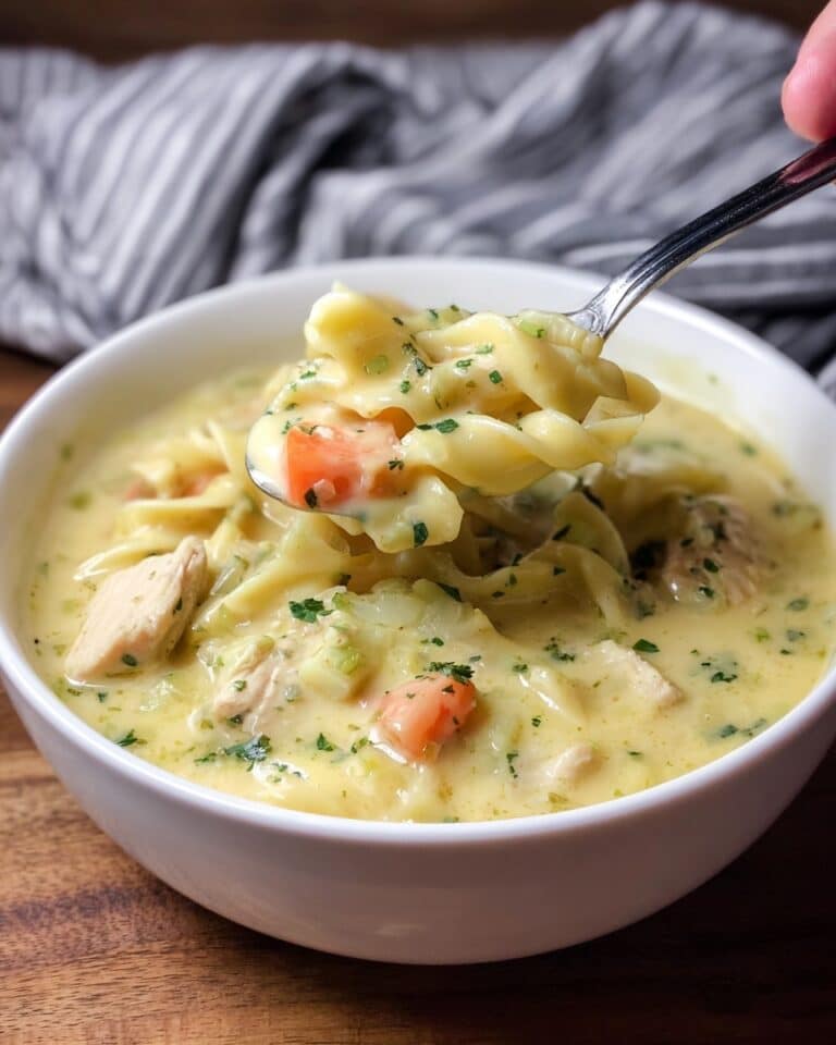 Creamy Chicken and Egg Noodle Soup Recipe