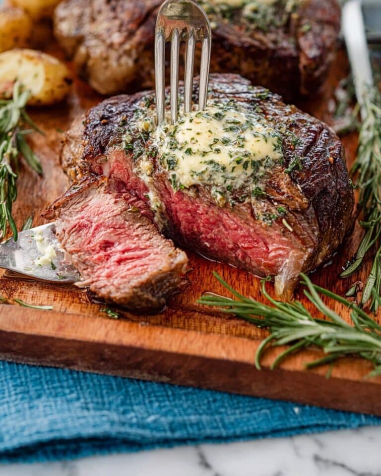 Grilled Tomahawk Steak with Compound Butter Recipe
