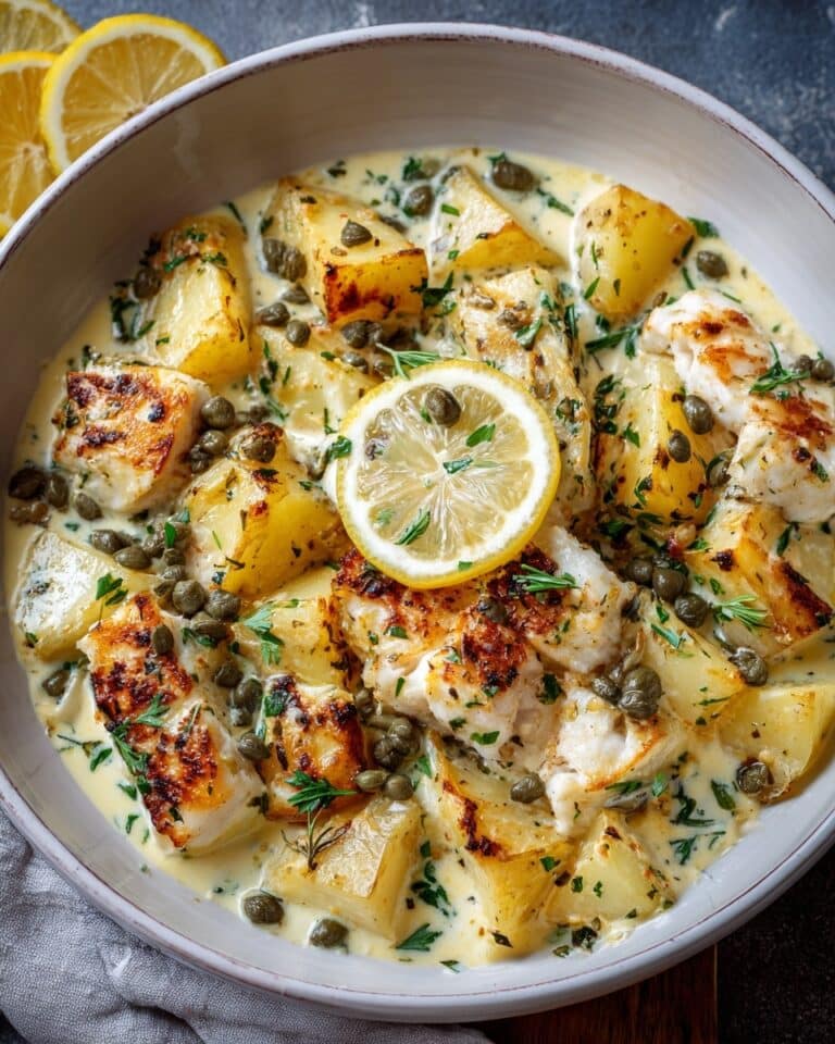 Cod & Potatoes in Rosemary Cream Sauce Recipe