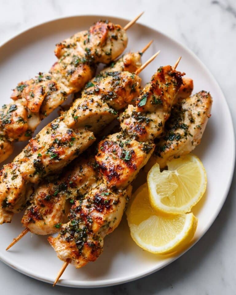 Garlic Parmesan Chicken Skewers Recipe