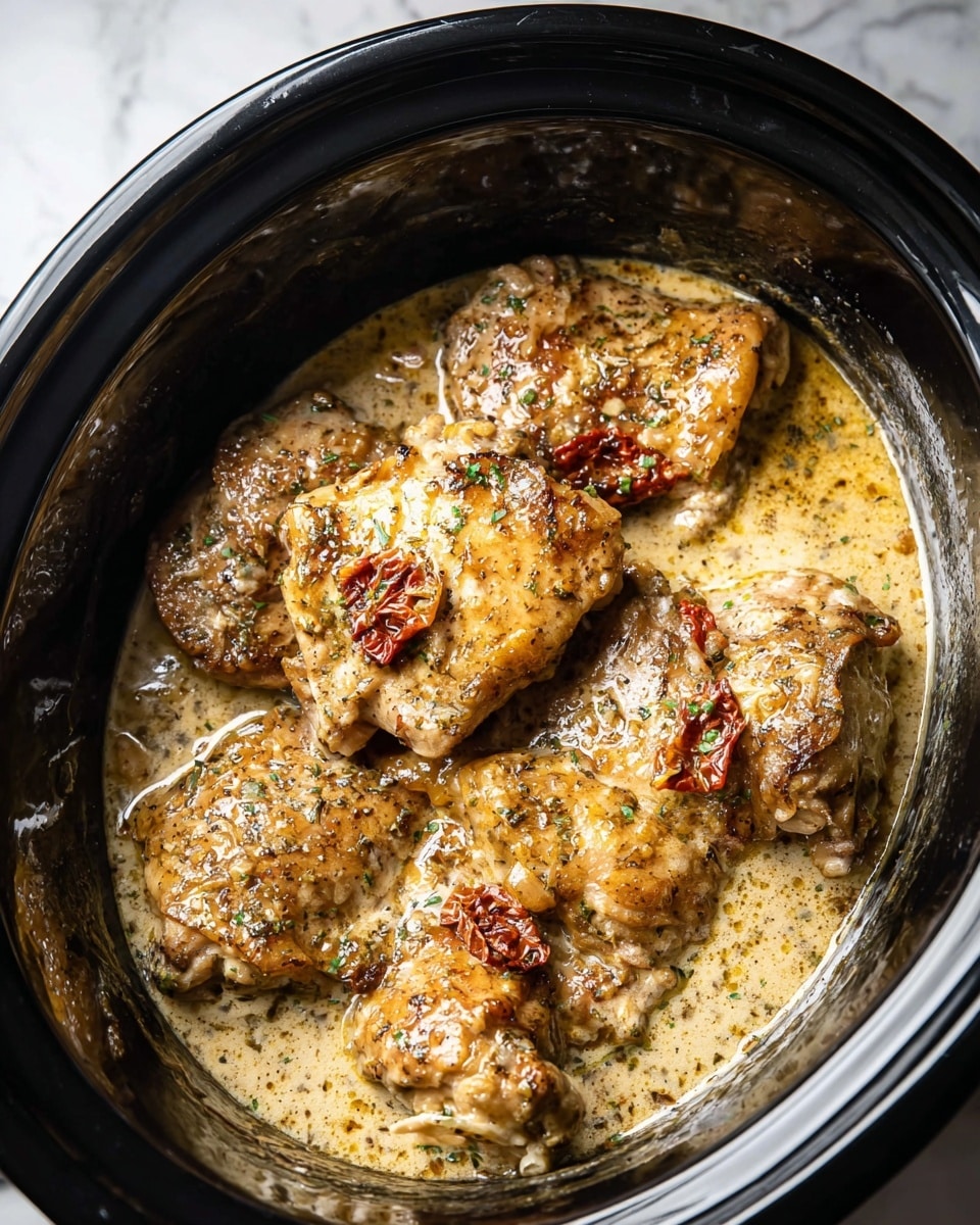 Slow Cooker Creamy Chicken Thighs Recipe