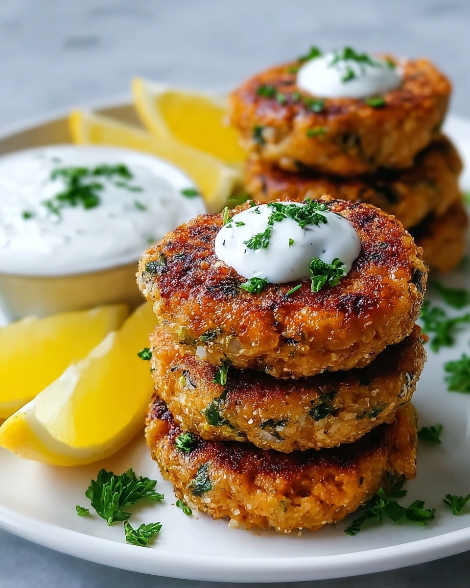 Ultimate Mediterranean Lemon Chickpea Patties with Yogurt Sauce Recipe - Recipe Image