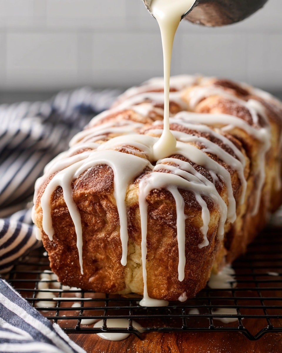 Dollywood Cinnamon Pull-Apart Bread with Glaze Recipe - Recipe Image