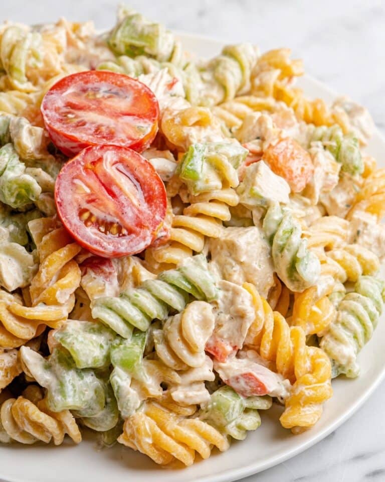 Chicken Bacon Ranch Pasta Salad Recipe