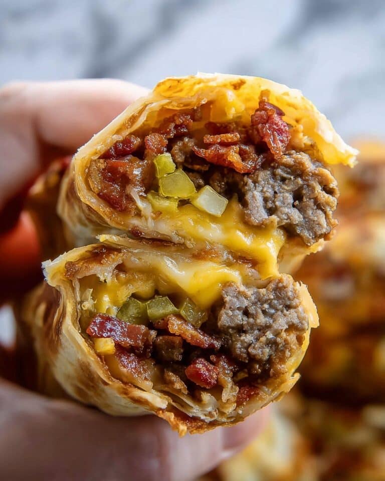 Bacon Jam Cheeseburger Egg Rolls Recipe