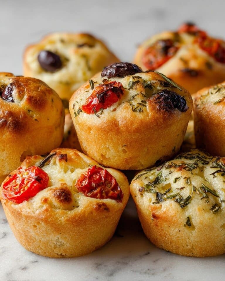 Focaccia Muffins (Easy No-Knead with 3 Flavors) Recipe