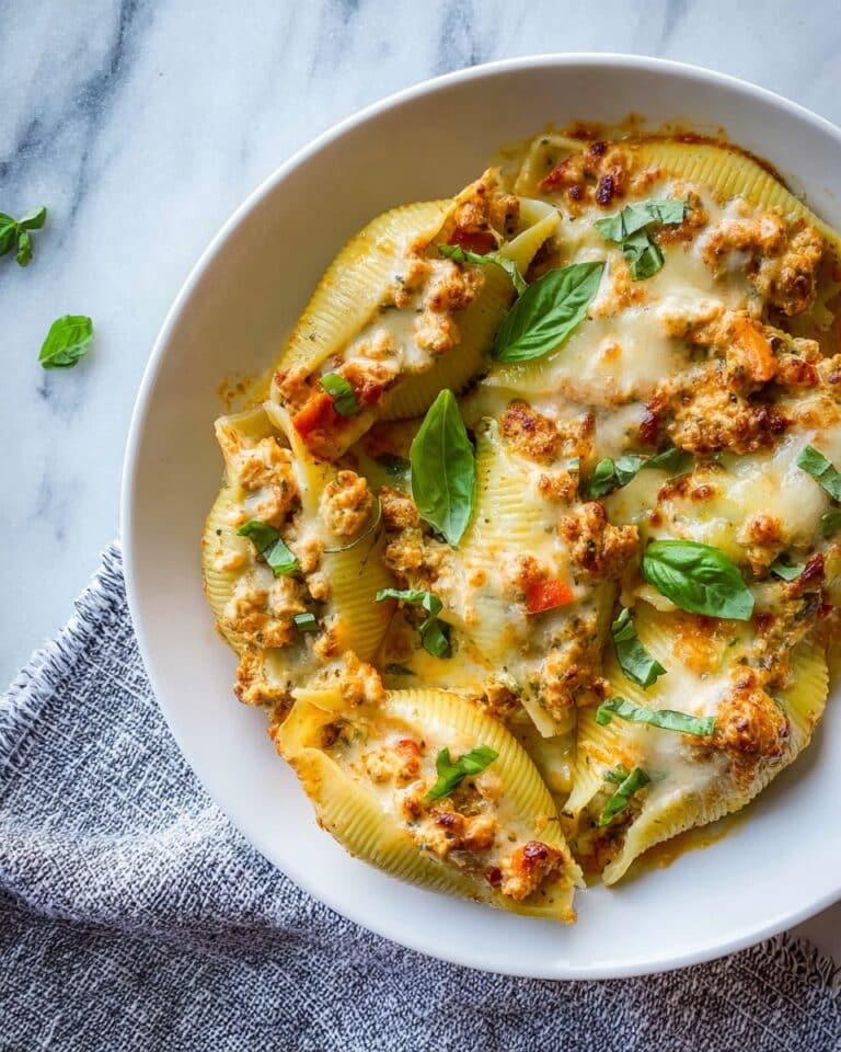 Pumpkin Pesto Cheese Stuffed Shells Recipe