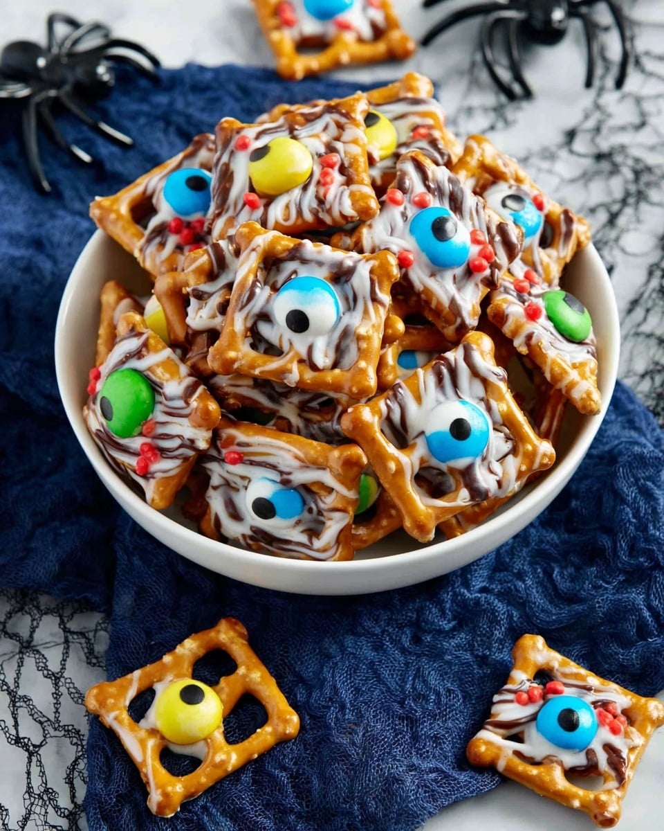 Halloween Pretzel Monster Eyeballs Recipe - Recipe Image