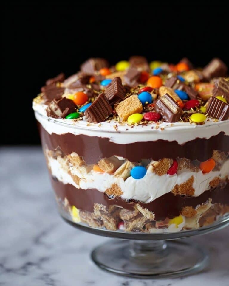 Leftover Halloween Candy Brownie Trifle Recipe