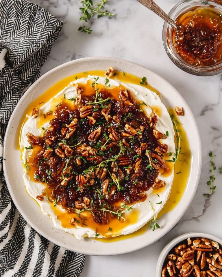 Easy Goat Cheese Appetizer with Fig Jam & Pecans Recipe