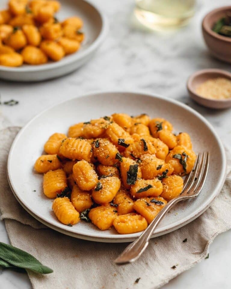 4-Ingredient Pumpkin Gnocchi with Garlic and Sage Butter Sauce Recipe