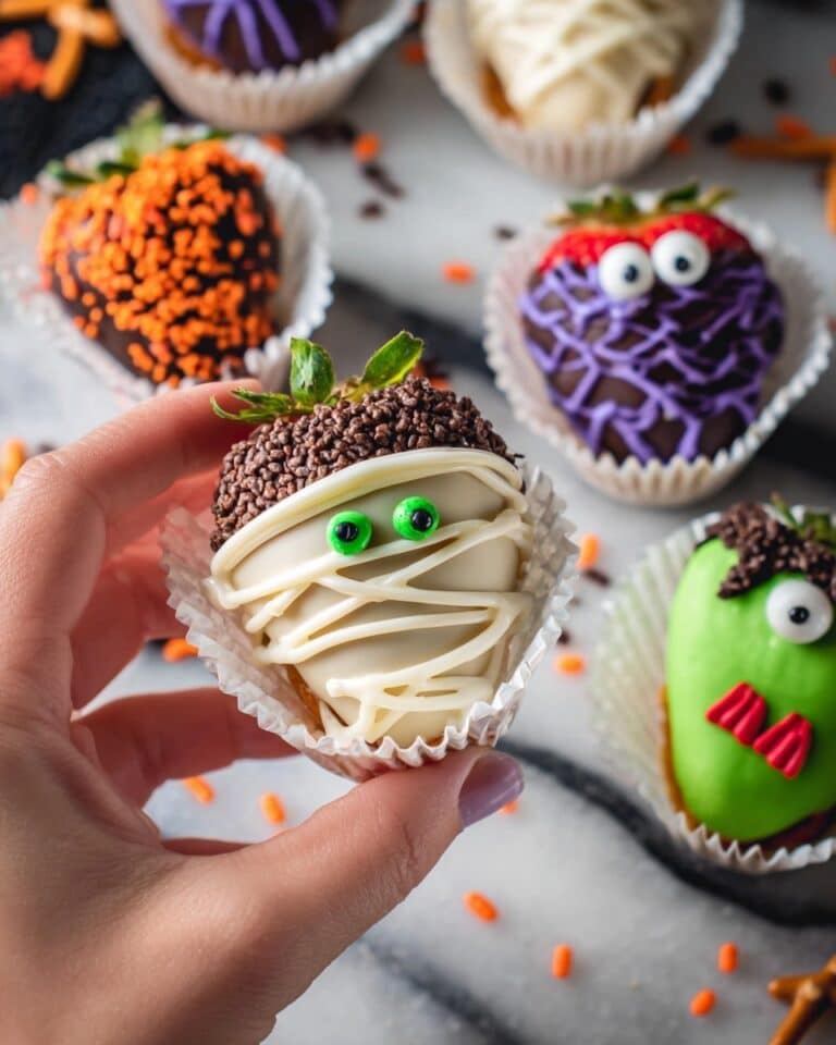 Halloween Chocolate Covered Strawberries Recipe