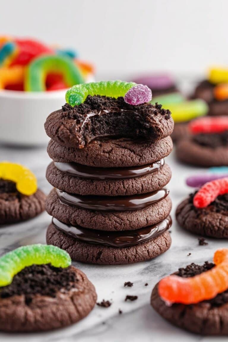 Dirt and Worm Cake Mix Cookies Recipe