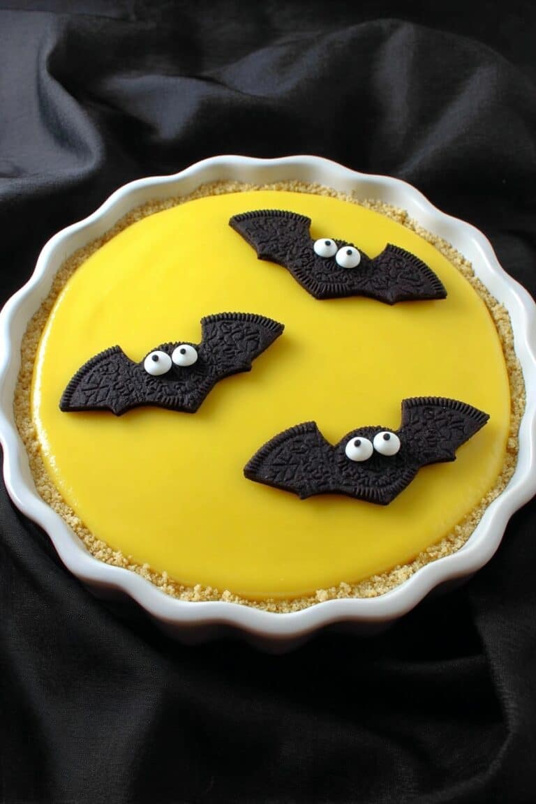 No Bake Boston Cream Halloween Pie Recipe