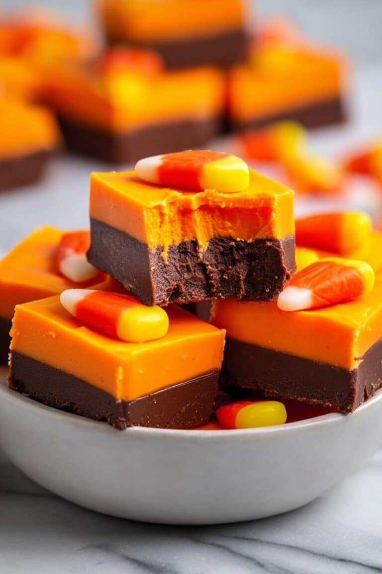 Halloween Fudge Recipe with Candy Corn and Orange Food Coloring Recipe