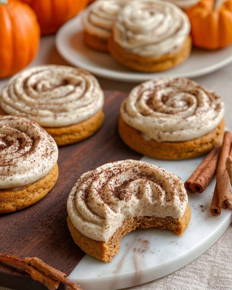 Soft Pumpkin Cookies with Cinnamon Frosting Recipe