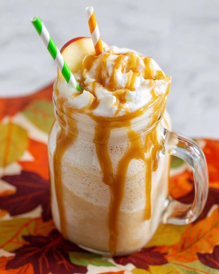 Caramel Apple Cider Ginger Ale Floats Recipe