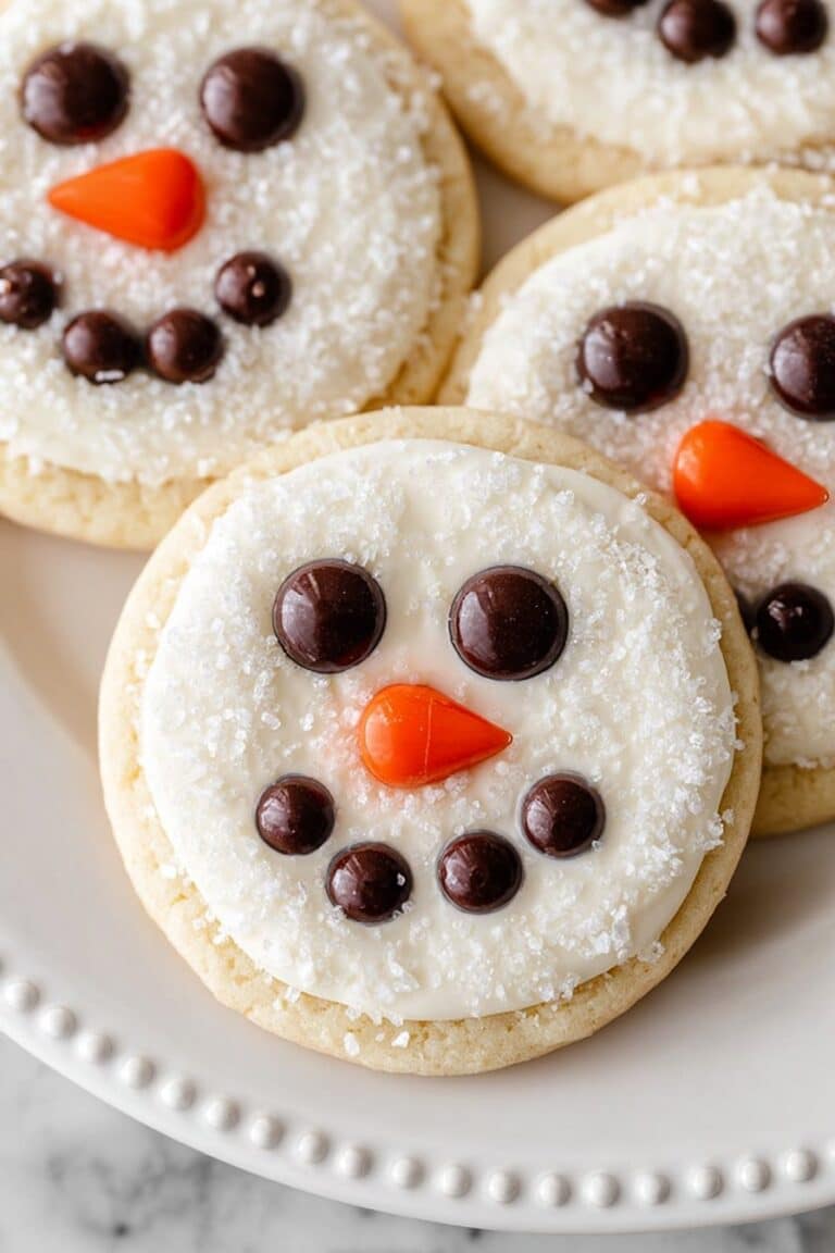 Snowman Face Cookies Recipe