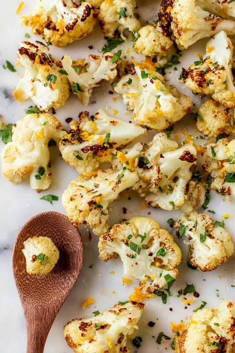 Roasted Cauliflower with Lemon, Parsley, and Parmesan Recipe
