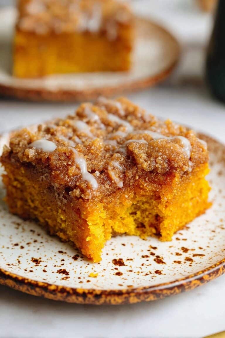 Pumpkin Coffee Cake with Streusel Topping and Optional Glaze Recipe