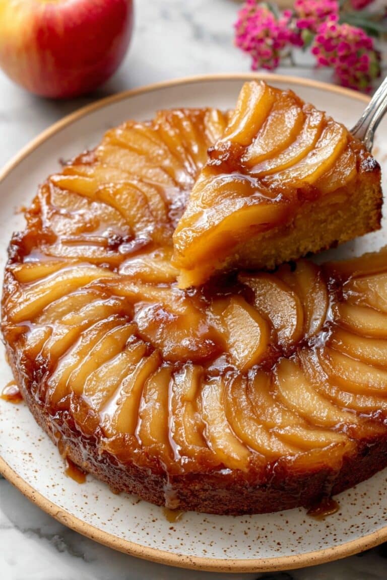 Vegan Apple Upside Down Cake Recipe