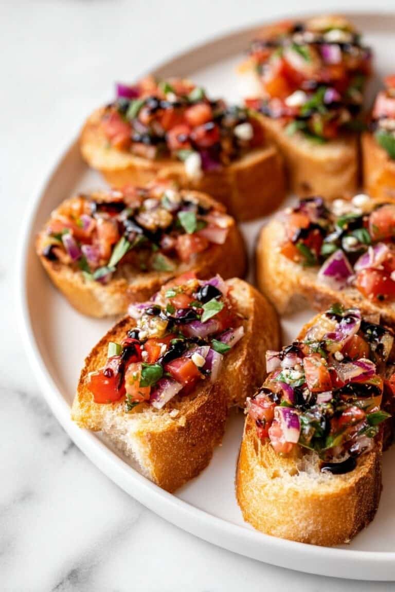 Tomato Bruschetta with Balsamic Glaze Recipe