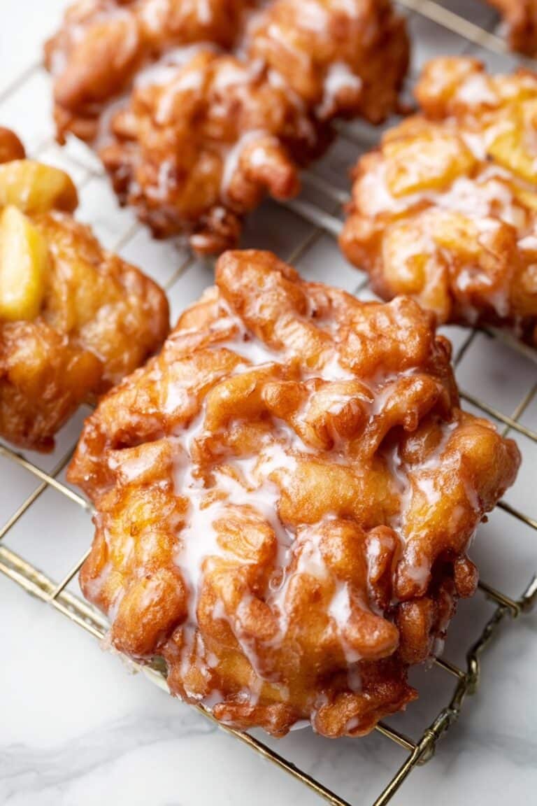 Crispy Apple Fritters with Vanilla Glaze Recipe
