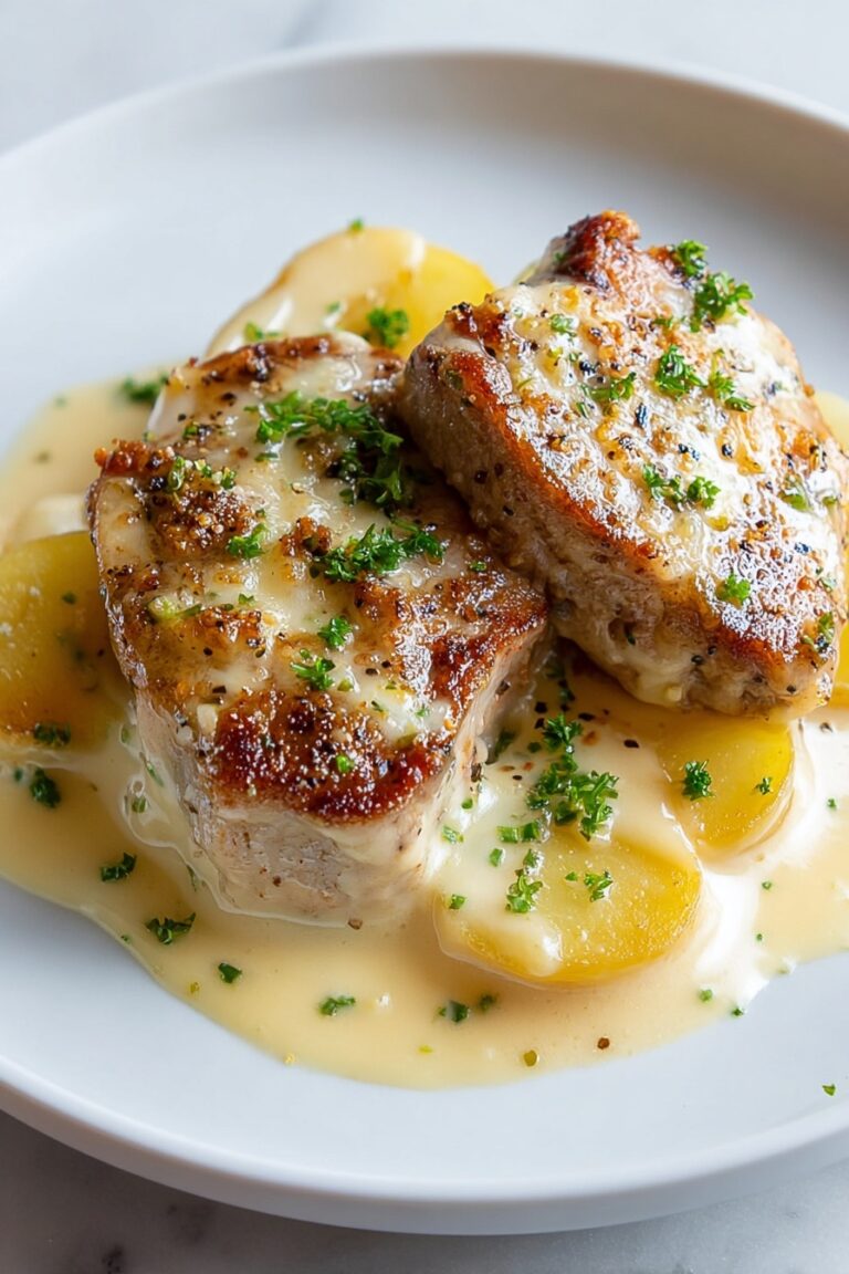 Smothered Pork Chop and Scalloped Potato Casserole Recipe