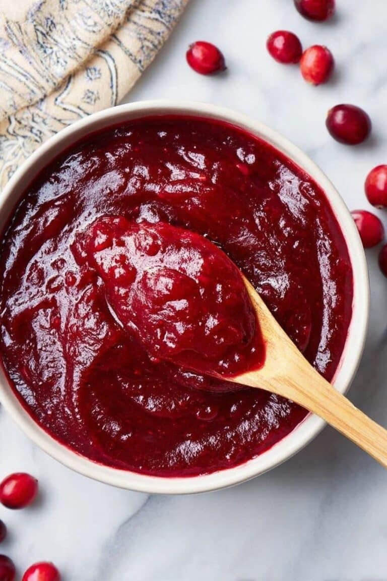 Sweet and Tangy Cranberry Sauce with Maple and Orange Zest Recipe