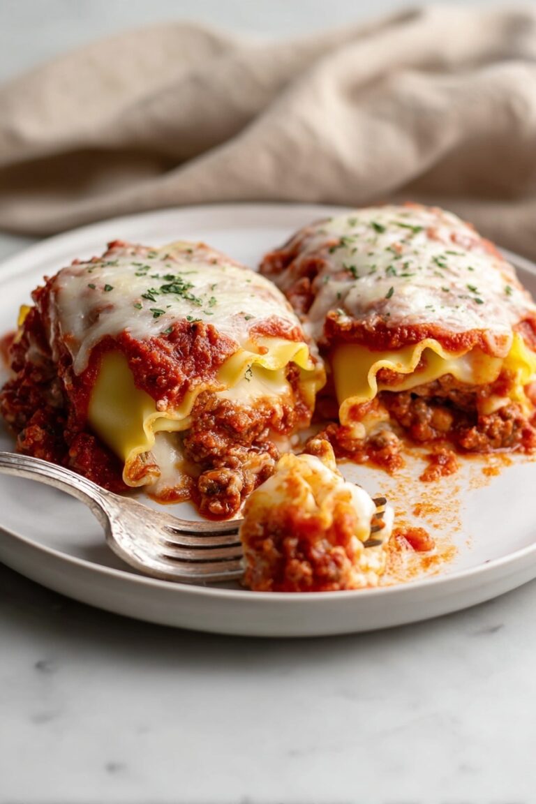 Vegan Lasagna Rolls with Ricotta and Meaty Marinara Recipe