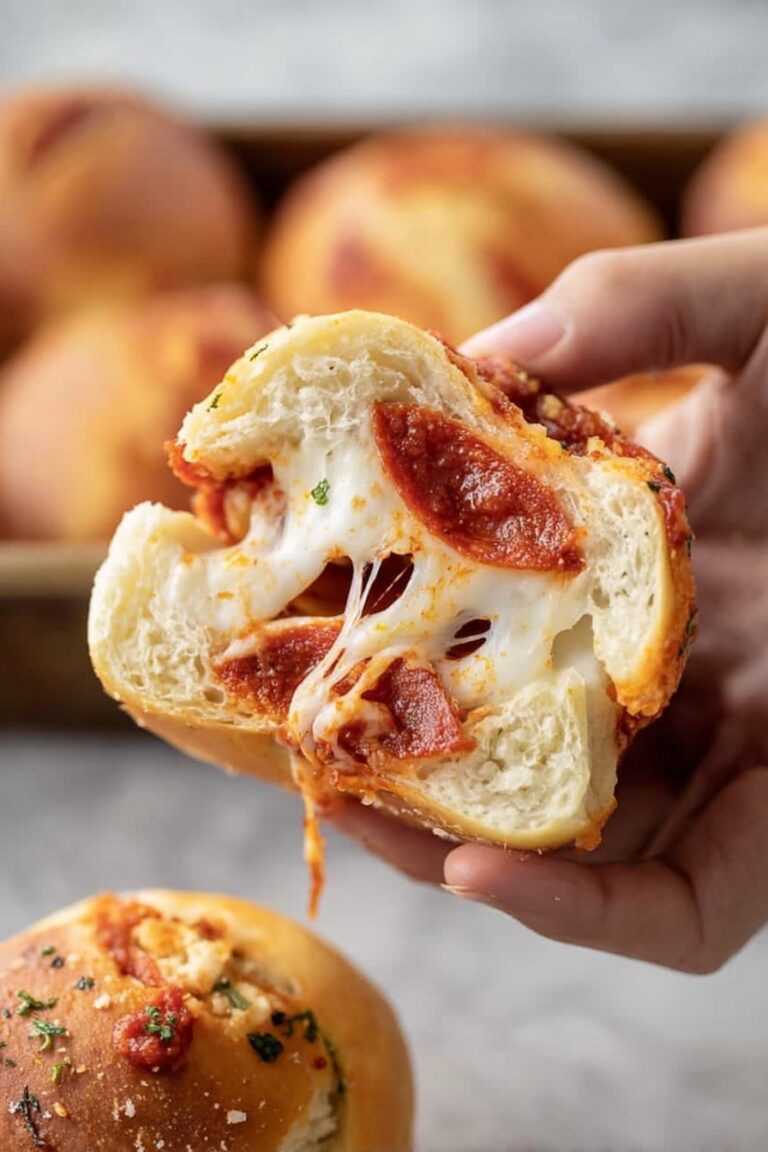 Delicious Pizza Bombs with Garlic Butter and Pepperoni Recipe