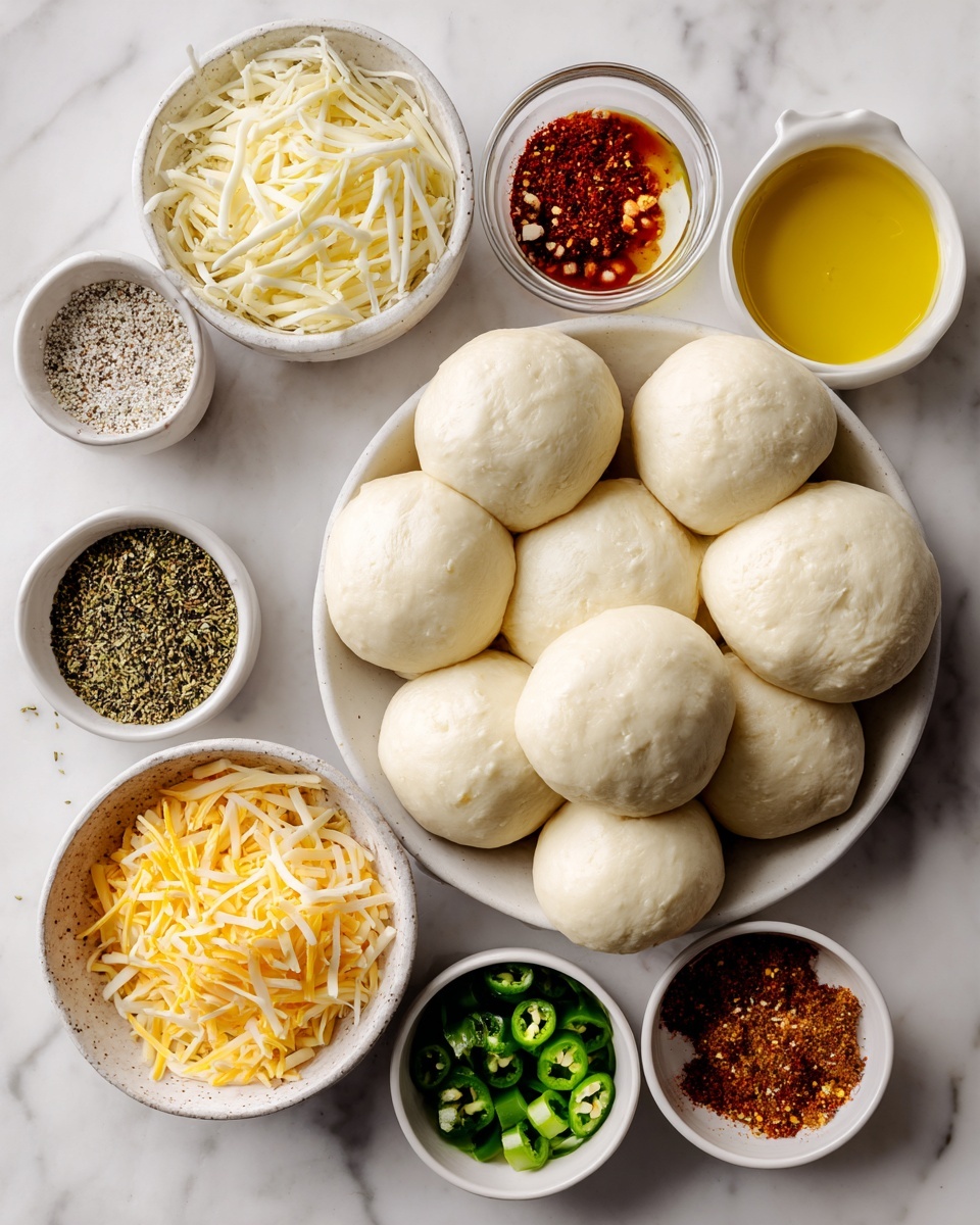 Santa Fe Turkey Sliders, turkey sliders with green chiles, spicy turkey sliders, flavorful slider recipes, easy turkey slider ideas - Flat lay of sliced Hawaiian rolls, deli sliced turkey, shredded pepper jack cheese, diced green chiles, mayonnaise mixed with paprika and curry powder, melted butter with poppy seeds, dijon mustard, and a sprinkle of cayenne pepper, all beautifully arranged on a white marble surface, photo taken with an iphone --ar 2:3 --v 7