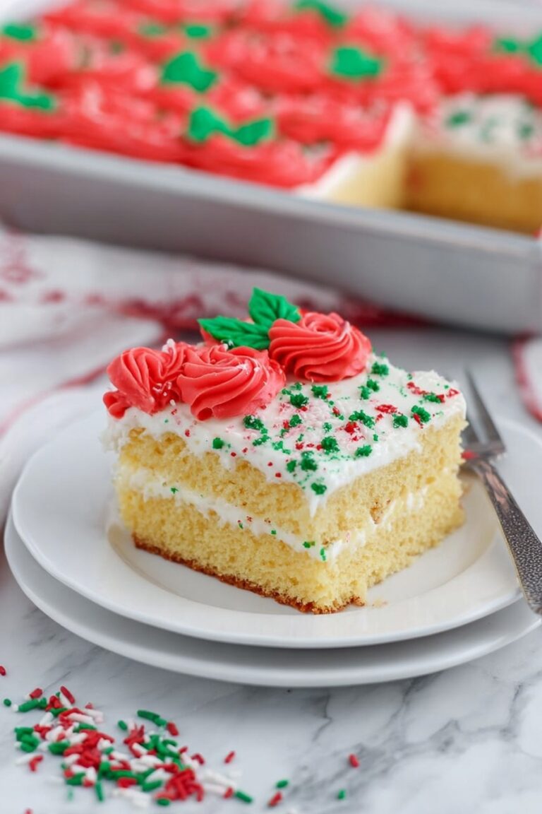 Christmas Tree Sheet Cake with White Chocolate Frosting Recipe