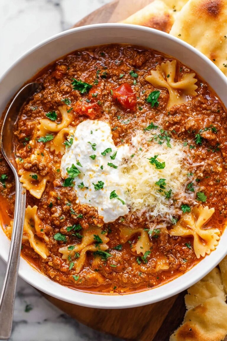 Lasagna Soup Recipe with Pasta and Cheese Recipe