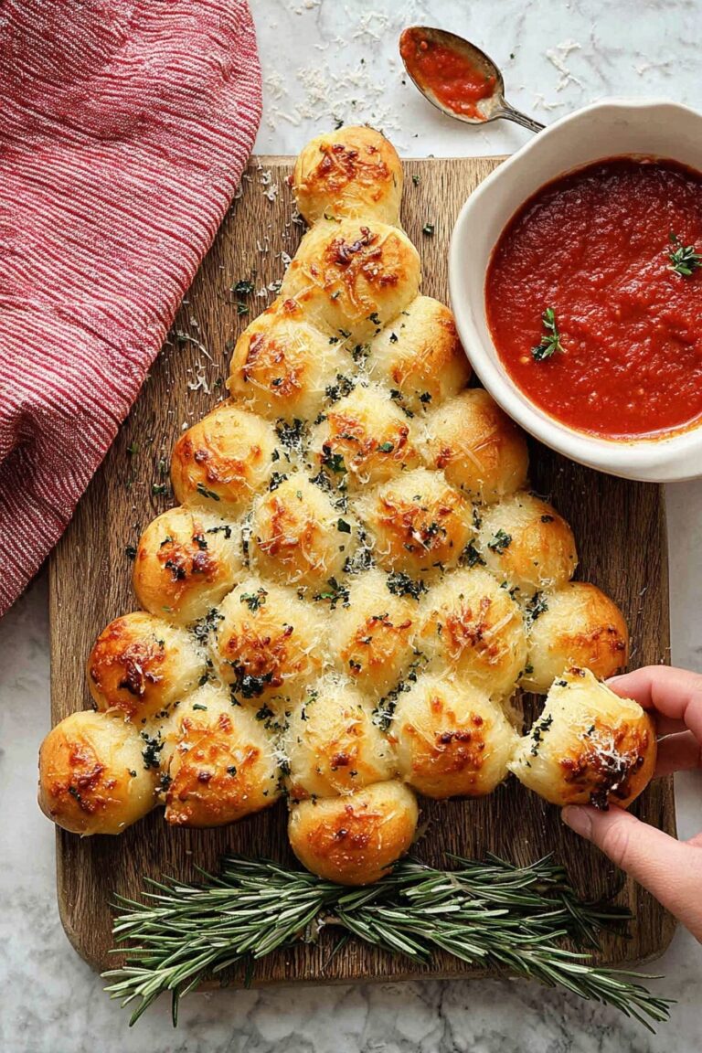 Cheesy Christmas Tree Bread Recipe