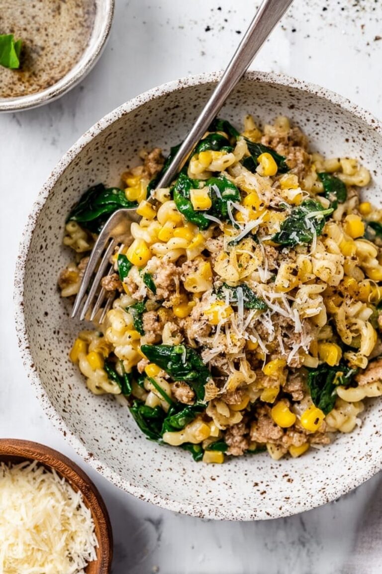 One-Pot Sausage Orzo with Spinach Recipe