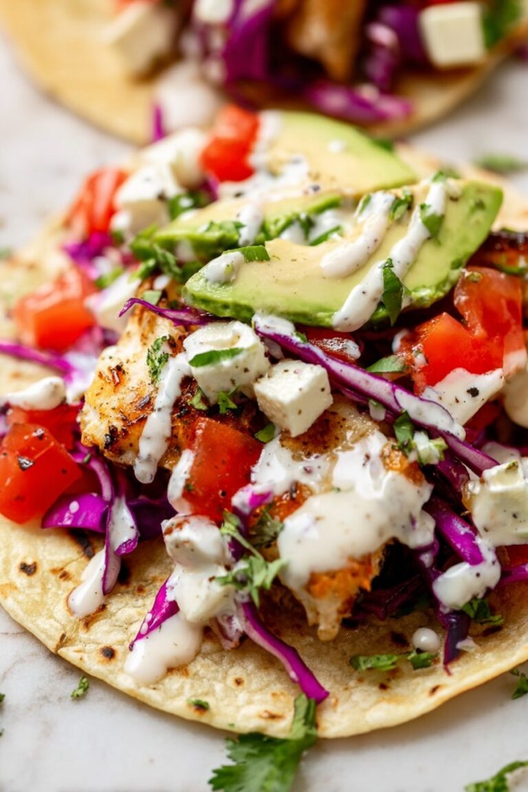Vegan Fish Tacos with Fresh Toppings Recipe
