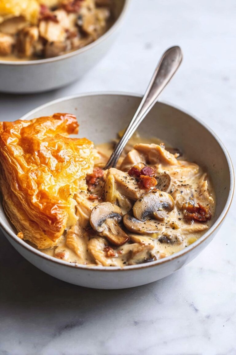 Chicken Mushroom Puff Pie Recipe