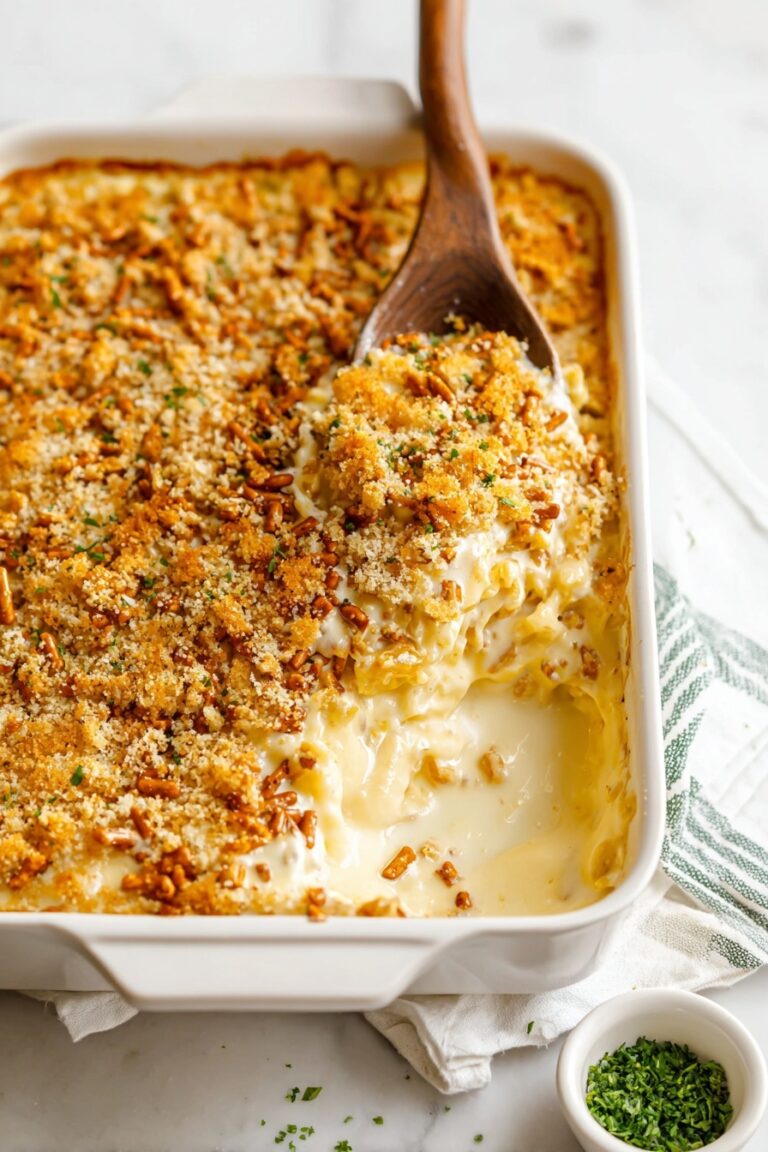 Baked Mac and Cheese with Pretzel Topping Recipe