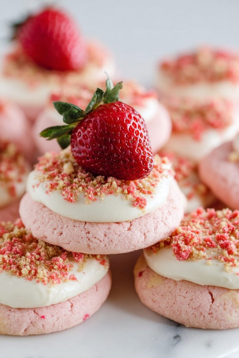 Strawberry Crunch Cookies with Cream Cheese Frosting Recipe