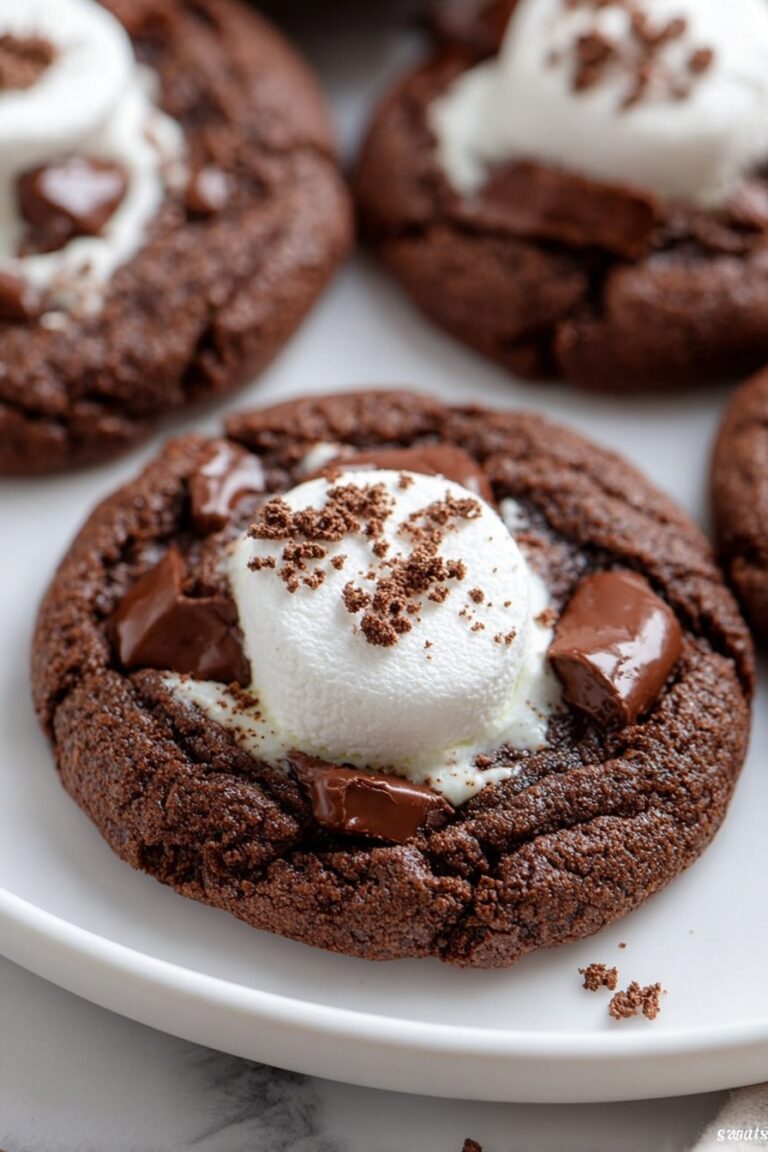 Hot Chocolate Cookies with Marshmallows Recipe