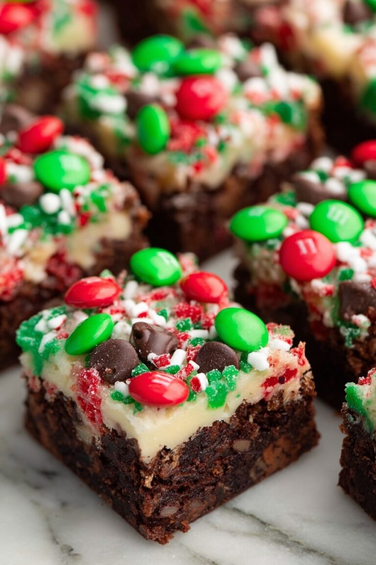 Christmas Brownie Bars with M&Ms Recipe
