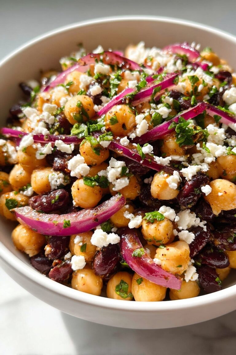 Healthy Chickpea Black Bean Salad Recipe