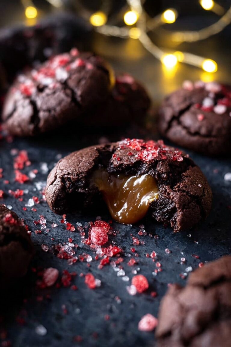 Chocolate Hazelnut Caramel Stuffed Brownie Cookies Recipe