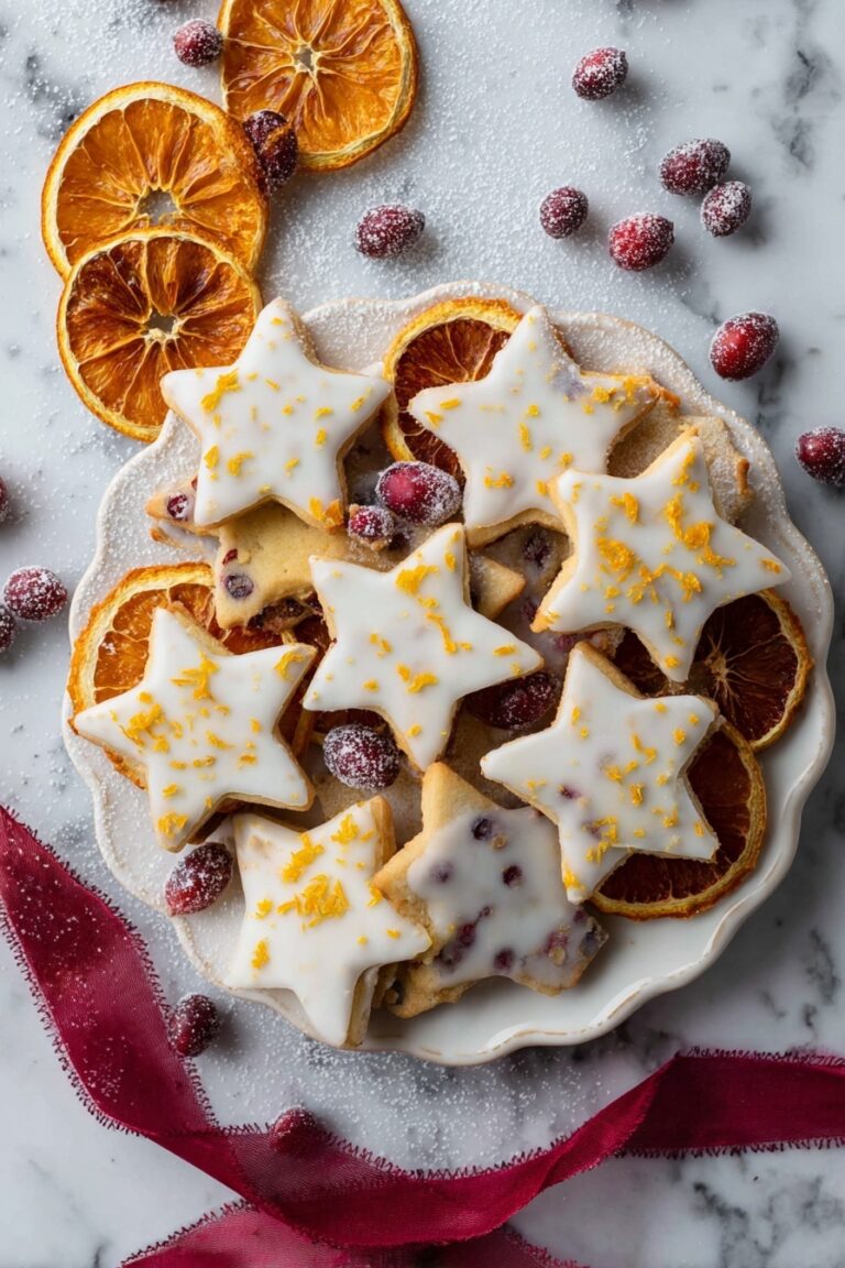 Cranberry Orange Shortbread Cookies Recipe