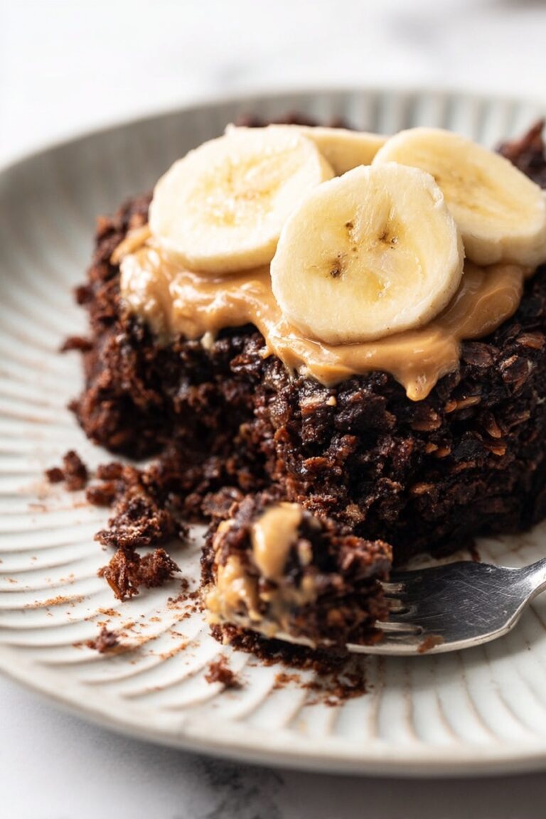 Healthy Banana Chocolate Oat Bake Recipe