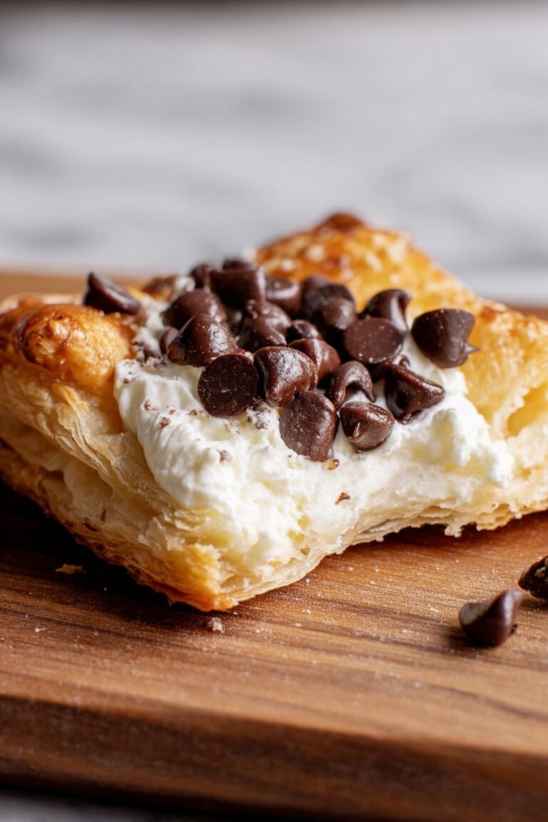 Ricotta Chocolate Chip Puff Pastry Squares Recipe