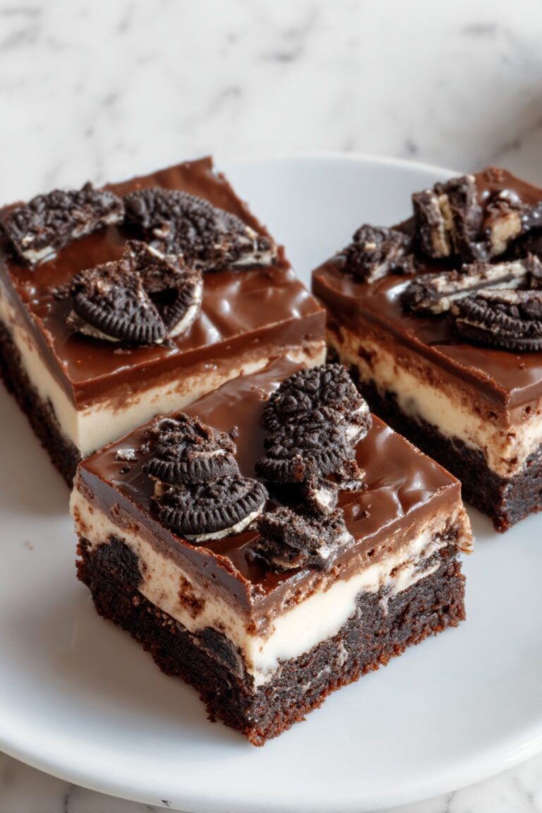 Oreo Brownie Cheesecake Bars Recipe