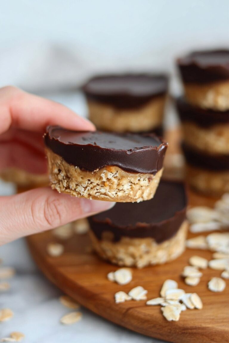 No Bake Peanut Butter Oat Cups Recipe