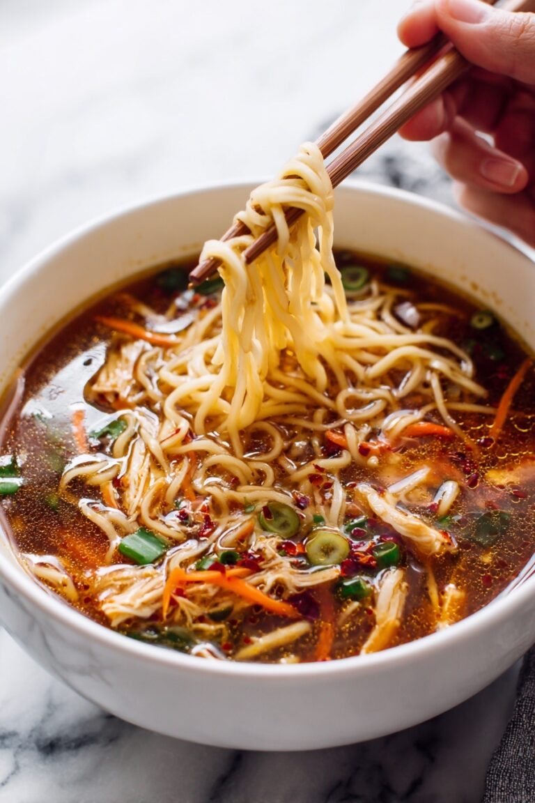 Ginger Scallion Chicken Noodle Soup Recipe